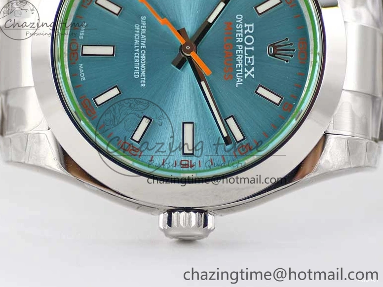 Milgauss 904L Bracelet Best Blue TWF SH3131 ICE Dial 1:1 on SS GV 116400 Edition 1231